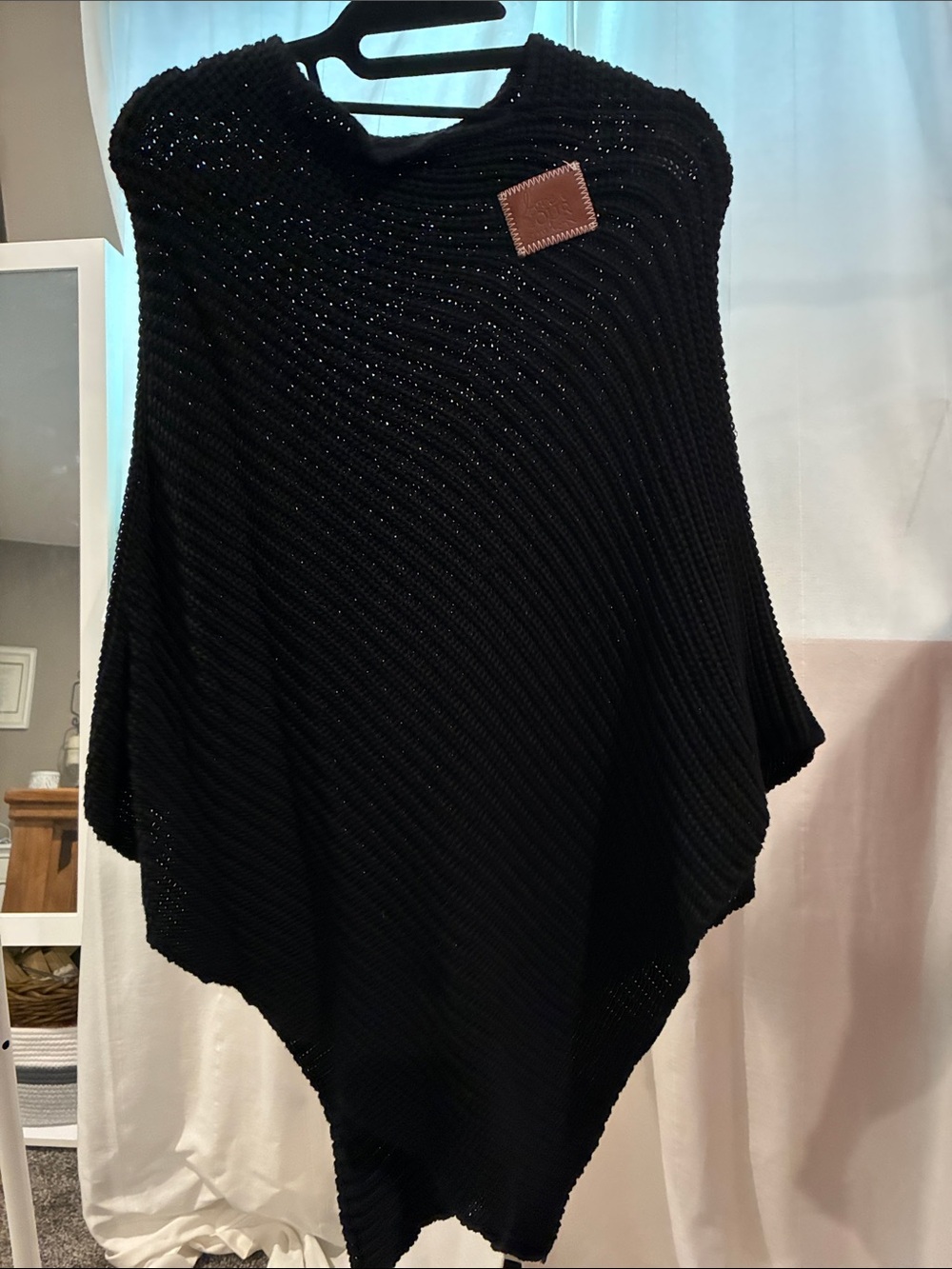 Black Knit Poncho Skirt - Versatile Women's Layer